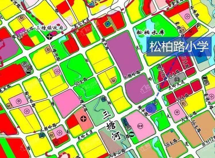 松柏路附近的城区规划图(图源:网络)