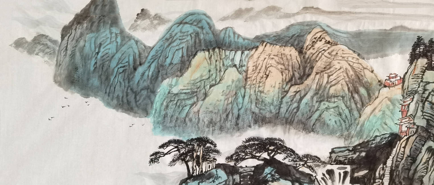 2021迎中秋·贺国庆当代山水画名家武登山作品欣赏