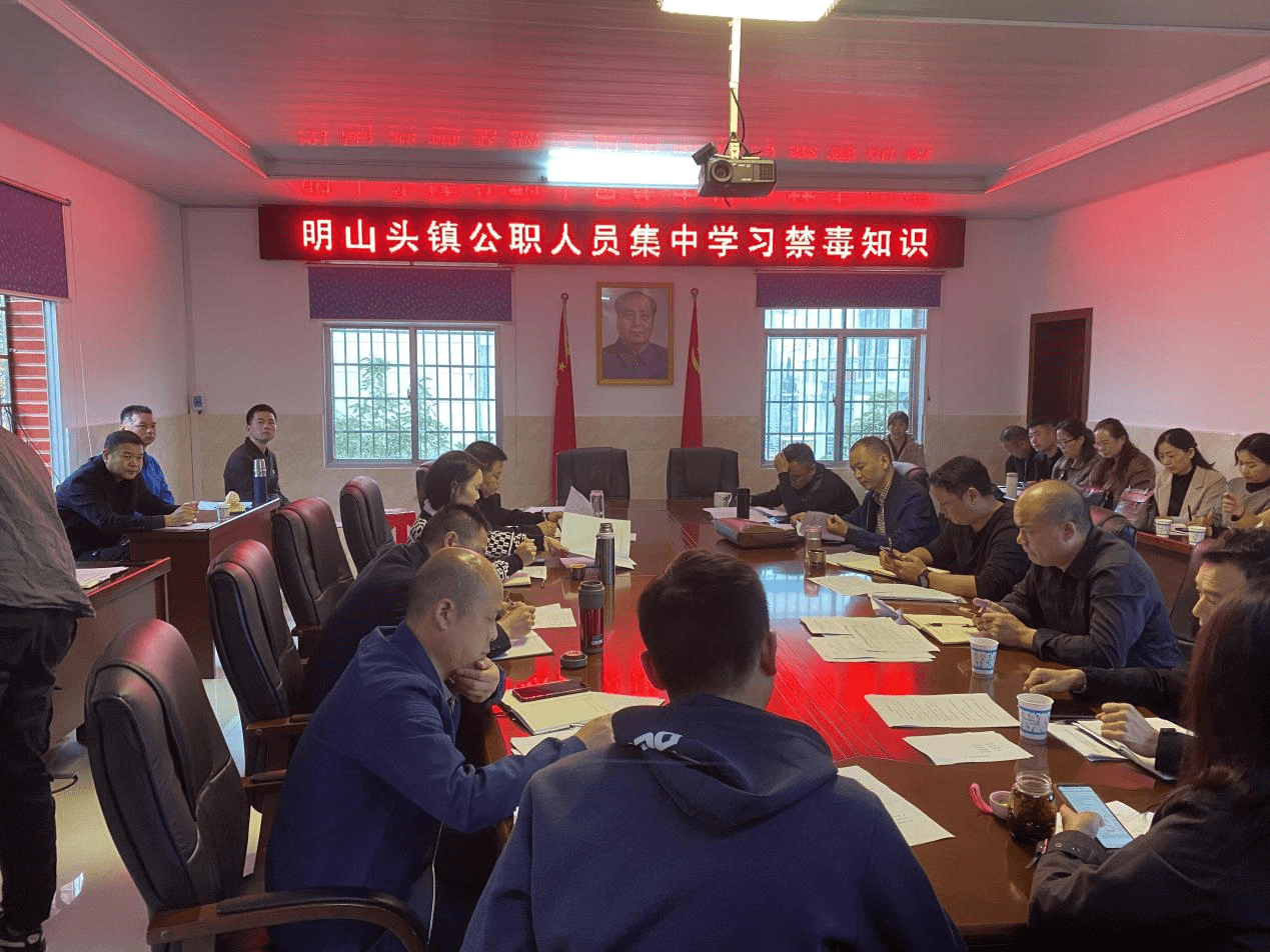南县明山头镇开展公职人员禁毒知识培训