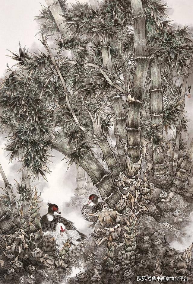 实力派画家杨峰 花鸟画赏析_思考_过程_绘画