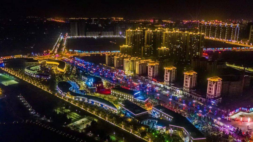 华灯璀璨不夜天汉中市区夜景大片太炫酷了