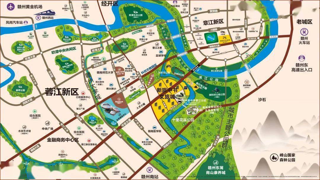 蓉江新区2020规划版图,蓉江新区规划版图2020 项目区位图 vip line 0797-8666 777 项目地址 赣州市蓉江新区平安