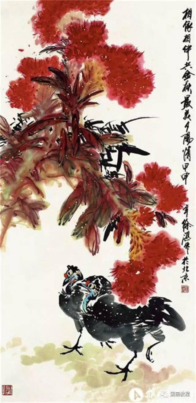 师从李苦襌,郭味蕖和欧阳中石等大师,在中国写意花鸟画,书法,诗词及