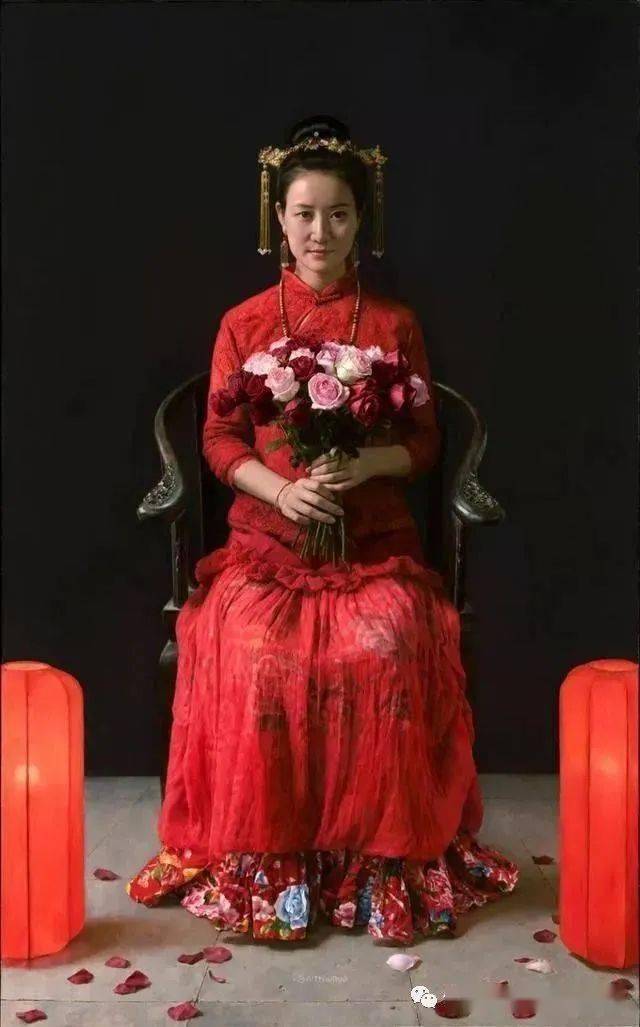 中国当代年轻艺术家超写实美泛亚电竞女油画作品欣赏(图1)
