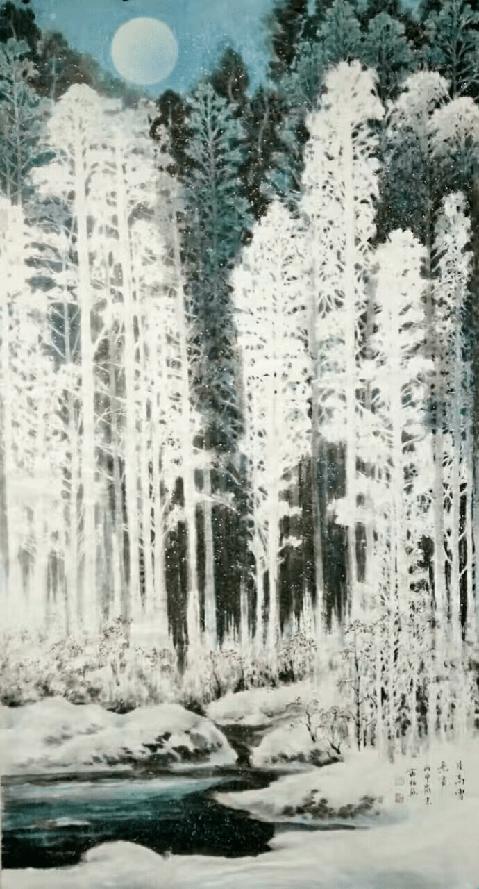 【佳作欣赏】知白守黑绘冰雪——武斌中国画作品