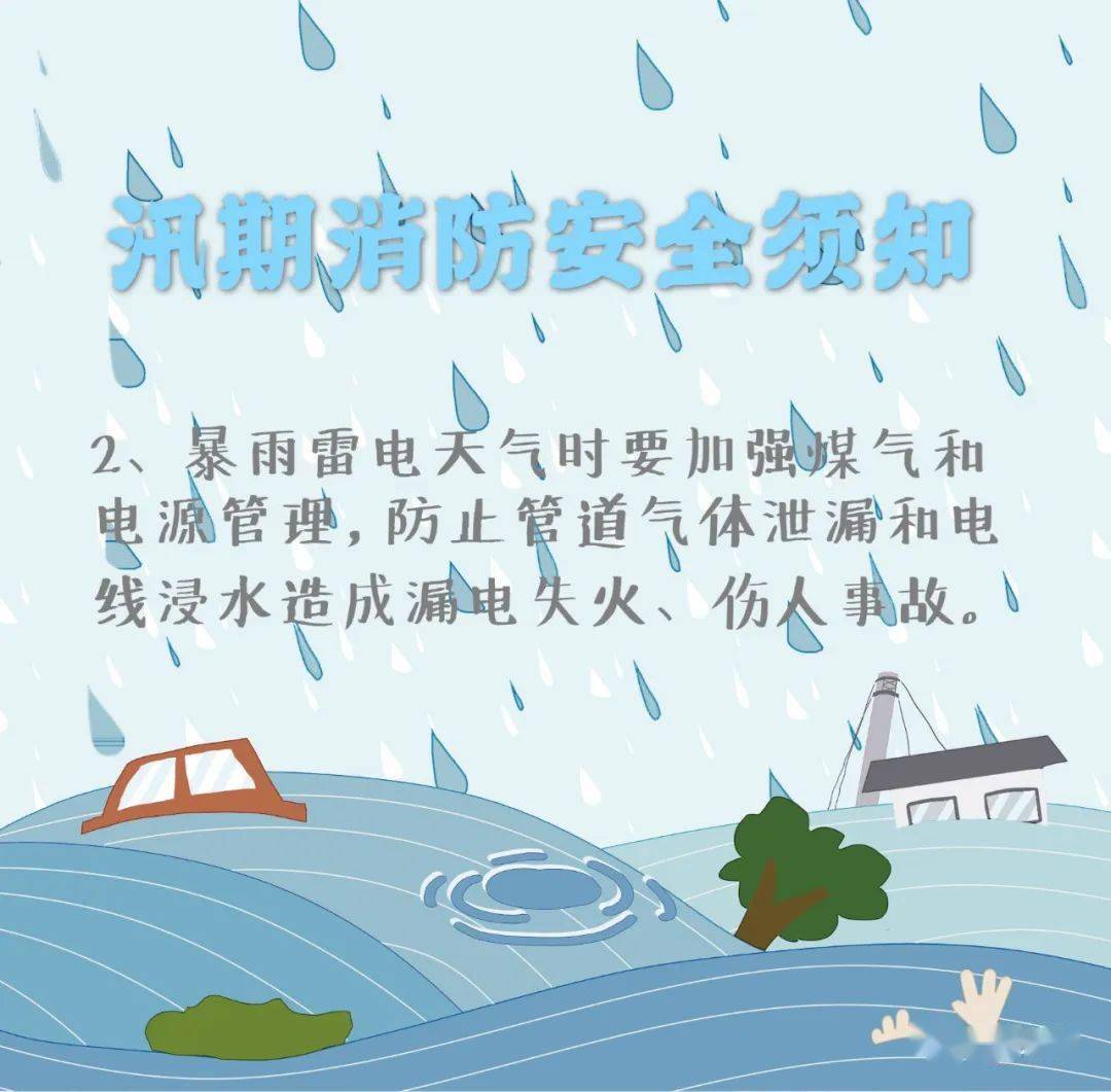 汛期灾害性天气多发,天气变化复杂,汛期安全要切记应对洪水,暴雨等