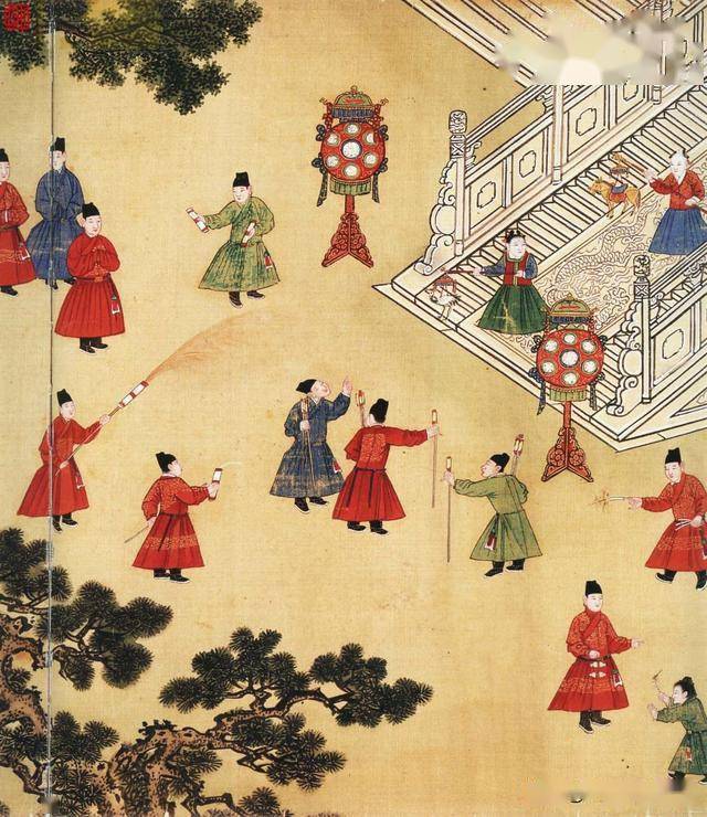出自明代宫廷画师之手的《明宪宗元宵行乐图卷》描绘帝王的生活