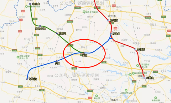 即将对蒙城高铁站选址踏勘!示意图曝光大致位置在
