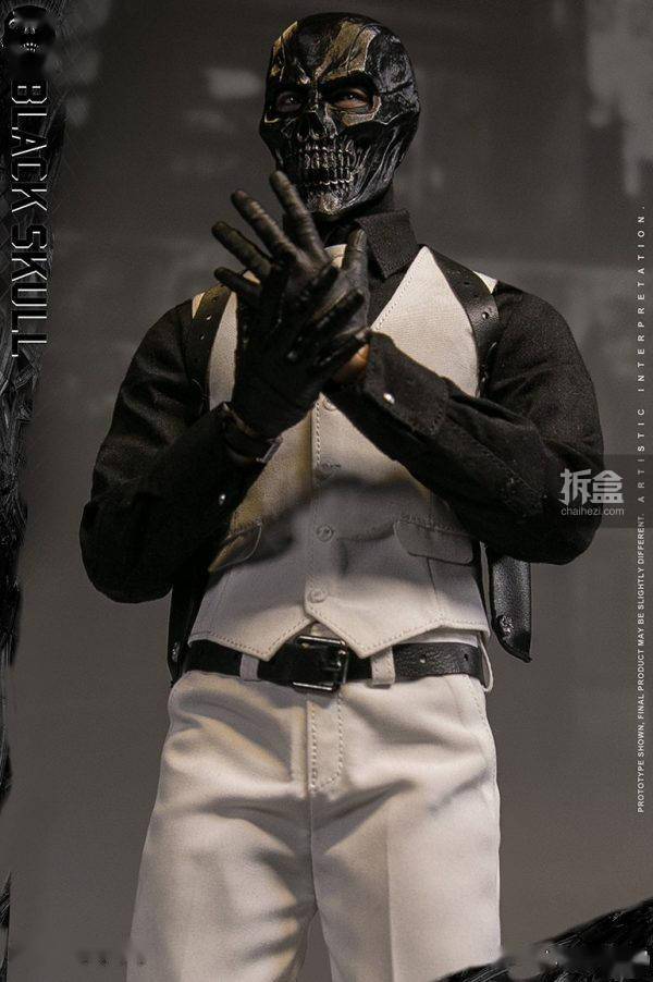 vts toys 黑骷髅 black skull 1:6可动收藏人偶