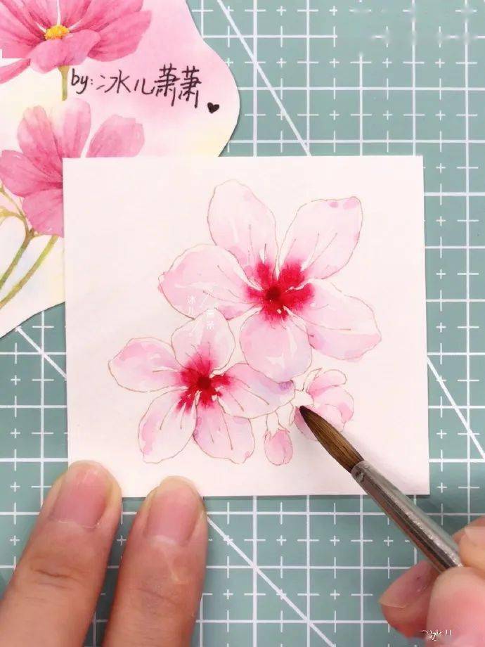 居然把花瓣画出透明的感觉,看完忍不住保存!