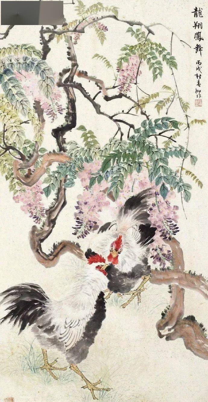 潘天寿认为:"陆抑非的花鸟画当代用色第一.