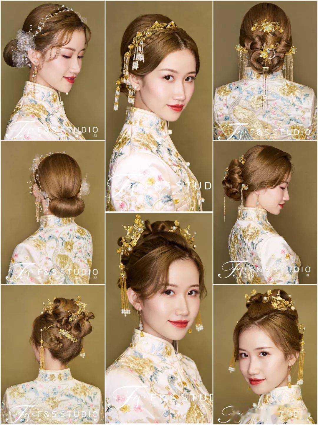 中式结婚头发造型图片-图库-五毛网