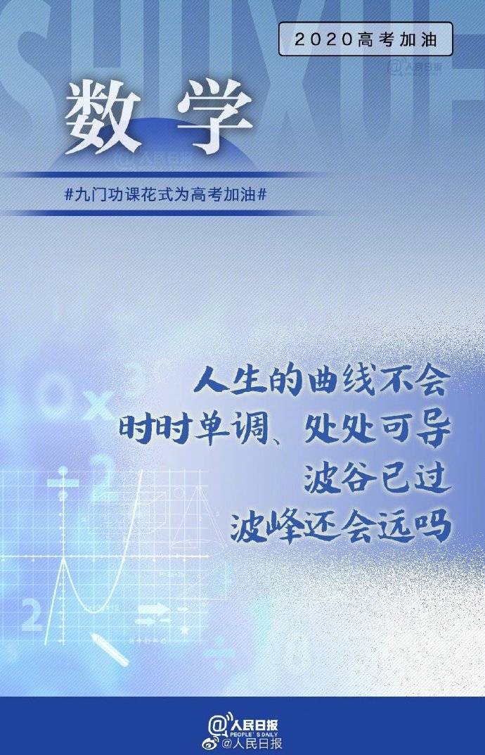 高考|九门功课为高考加油还有4天高考