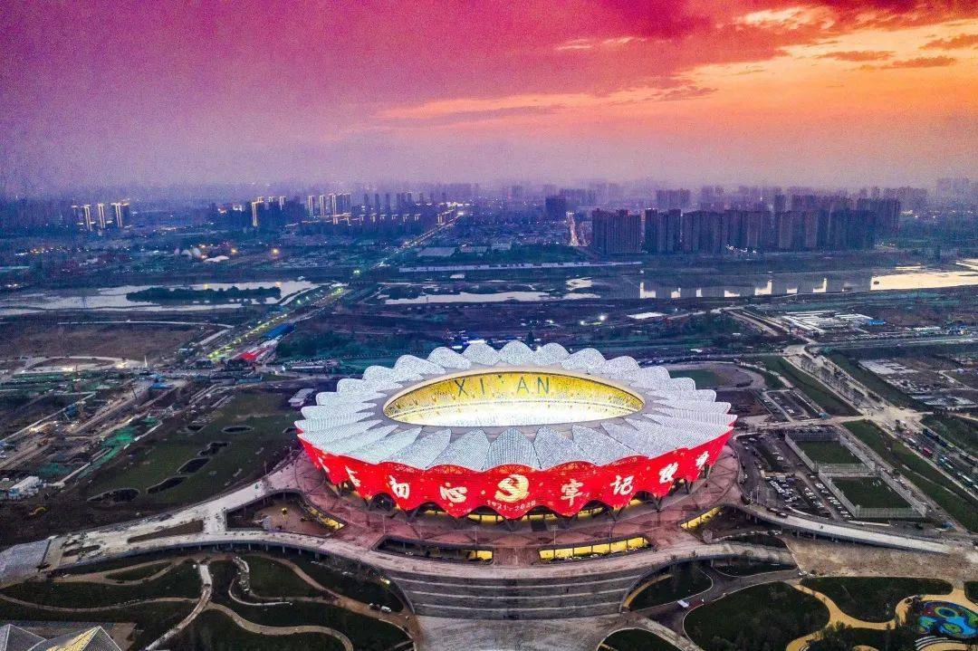 海量多图丨西安奥体中心全面建成,榴花绽放灞河之滨