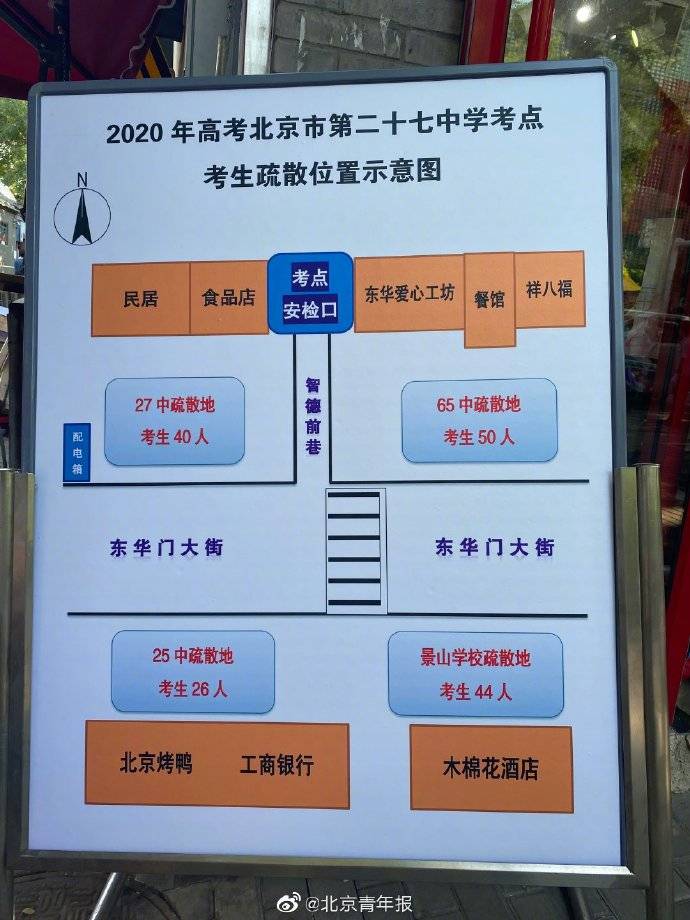 北京|为疫情防控 北京高考考点前“隔街”送考