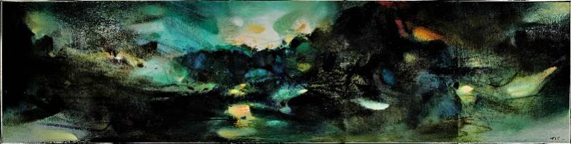 朱德群|朱德群五联巨制《自然颂》1.137亿港元成交，创个人拍卖纪录