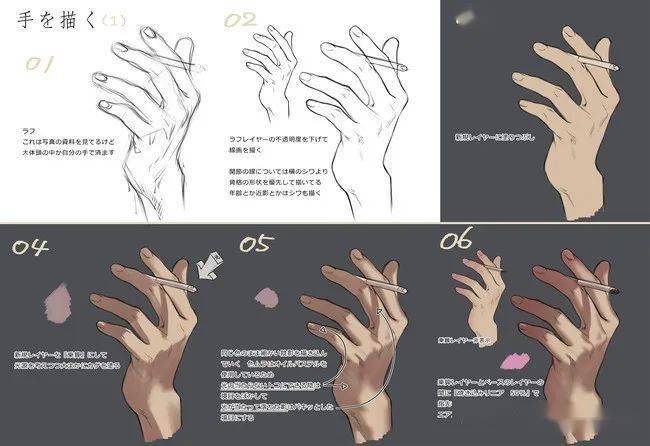 【绘画素材】拿烟的手微微颤抖,手部姿势画法参考!