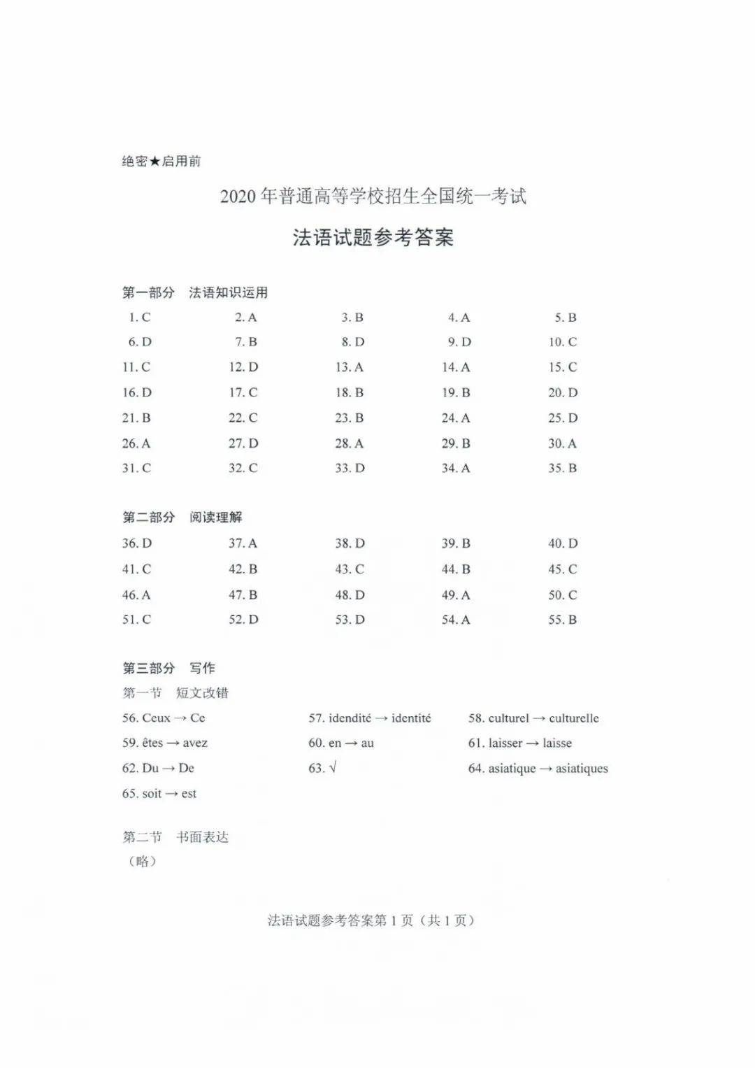 教育|高清版！2020山东高考试题和答案来了！！快来估分！