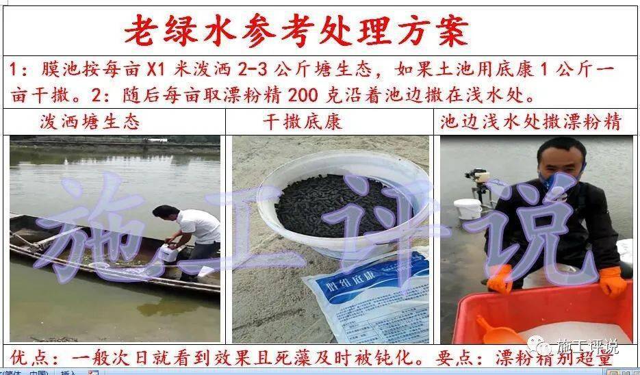 土池按图7方法用底康处理发粘水的结果见视频3:2,死藻偏多由于换水少
