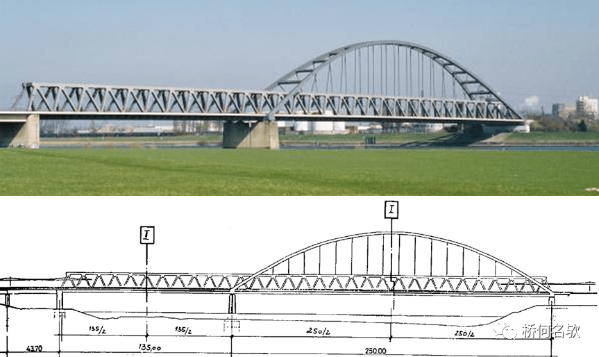【钢结构·桥梁】德国主跨250m4线铁路钢桁柔性拱