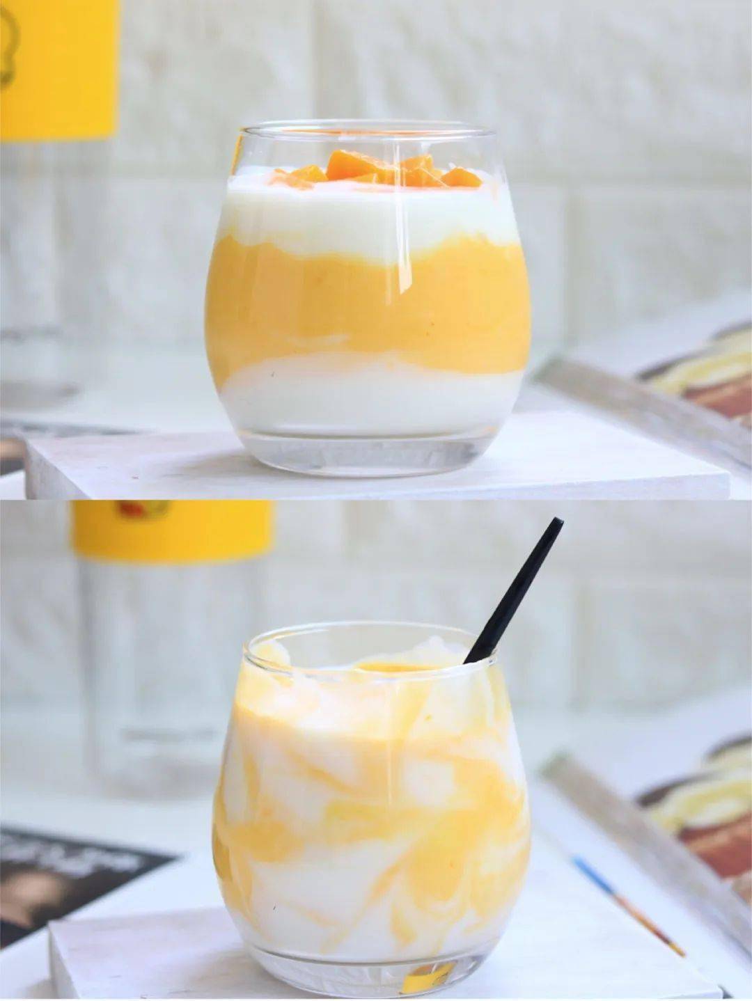 自制夏季饮品,芒果酸奶!好吃到转圈圈