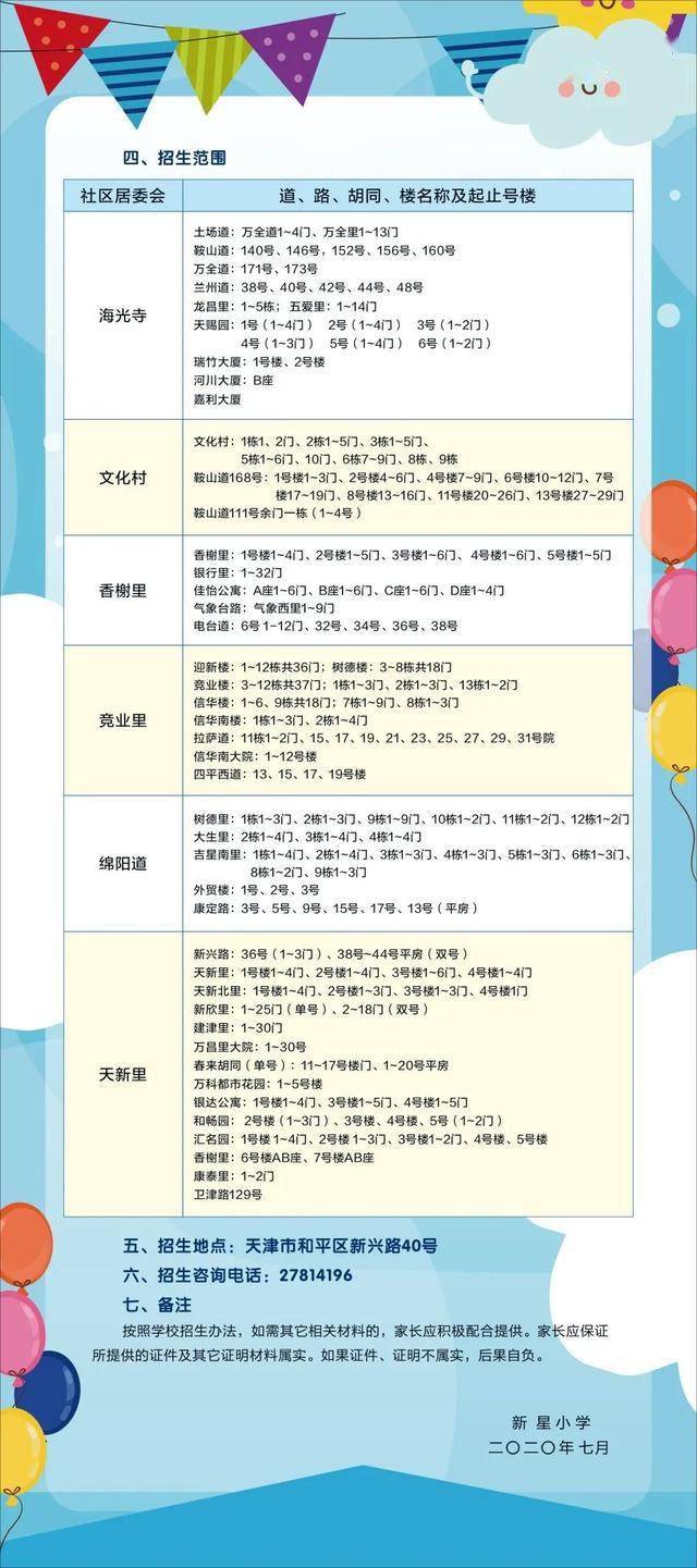 您有一份和平区小学招生简章 请注意查收