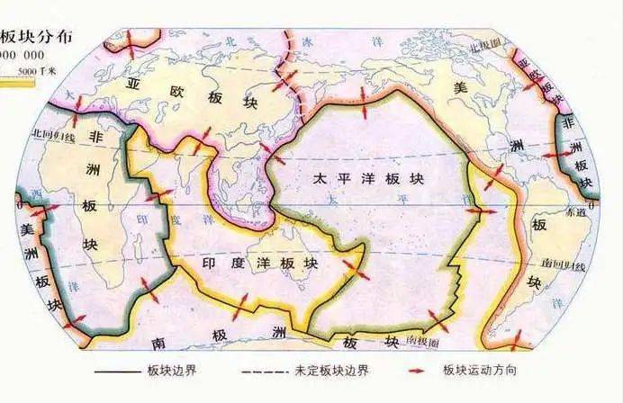 世界六大版块分布图 最后,我们来课后复习一下 唐山大地震的余震