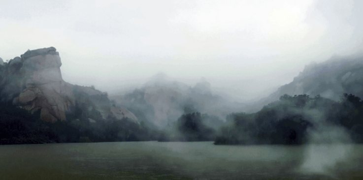 遂平:雨中嵖岈山云雾缭绕,美如仙境