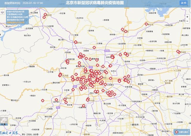 "北京疫情地图"可实现网上查询_分布图