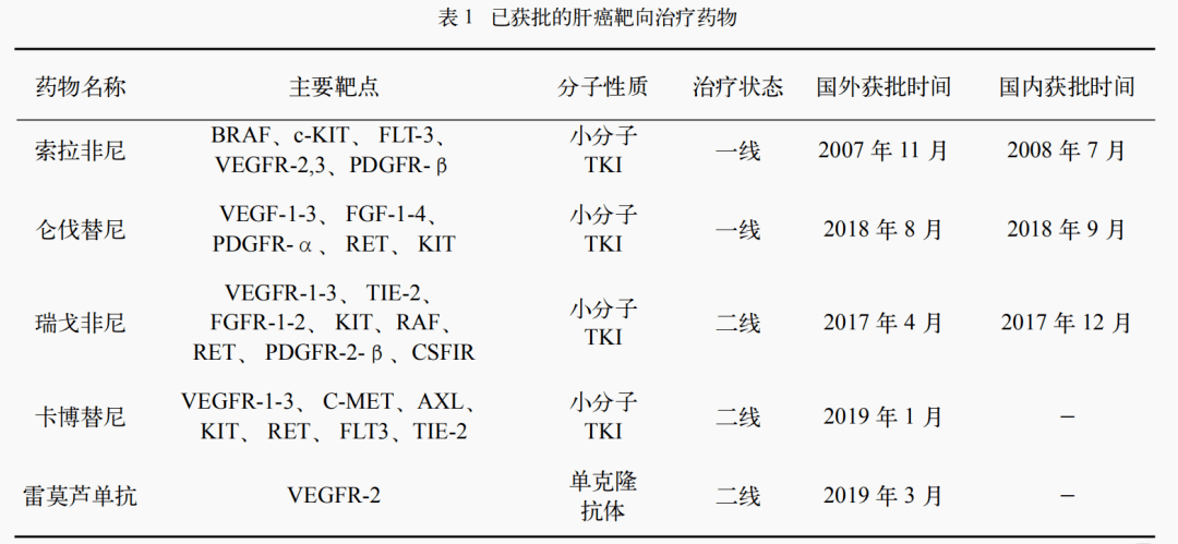 肝癌靶向治疗专家共识草案