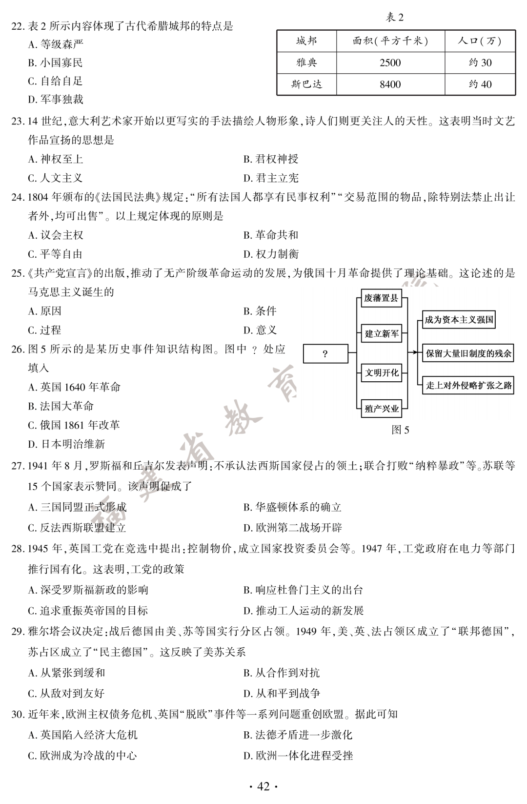 快讯|快讯！2020福建中考试卷+答案来了！