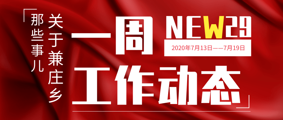 丛台区兼庄乡一周工作动态2020年第29期