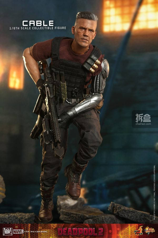 hottoys《死侍2》cable 电锁 电索 1/6可动人偶