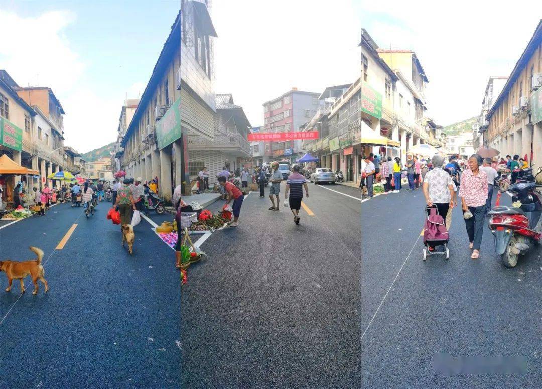 新店|焕然一新！洲瑞镇新店街铺柏油路后第一个圩日