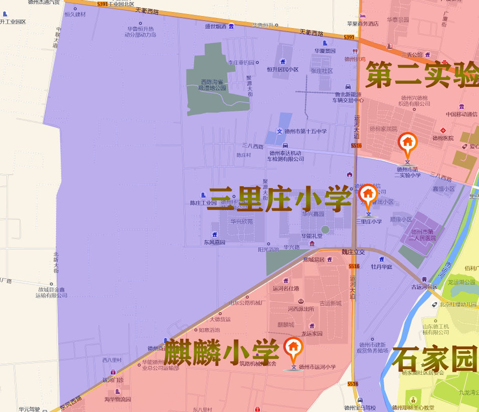 德州经开区,运河区学区划分!附划分图