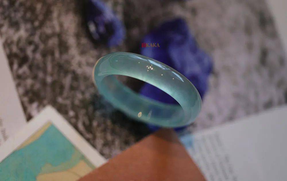 镯子|小圈口冰玻种极光宝镯