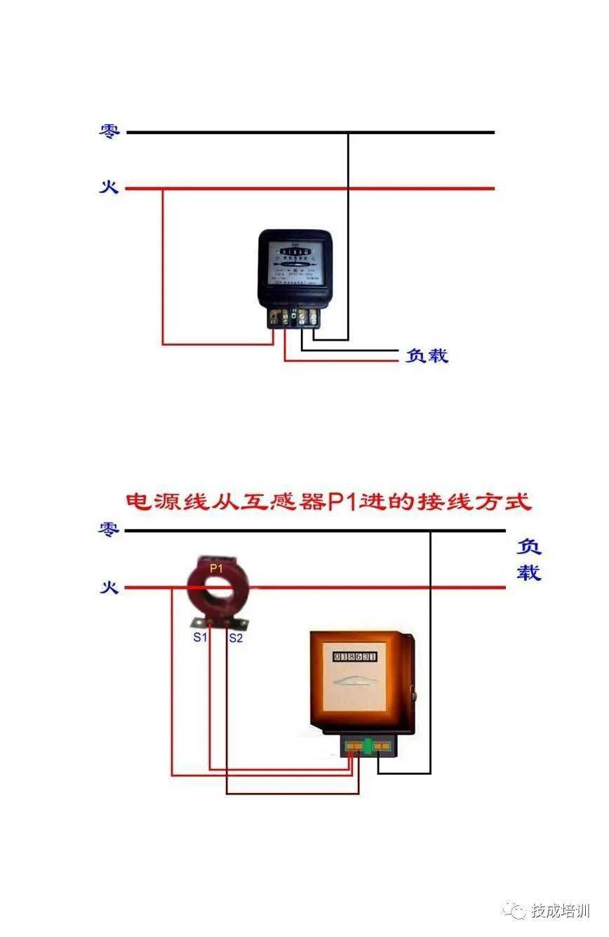 史上最全电工实物接线图含日光灯类断路器控制回路电动机热电偶电能表