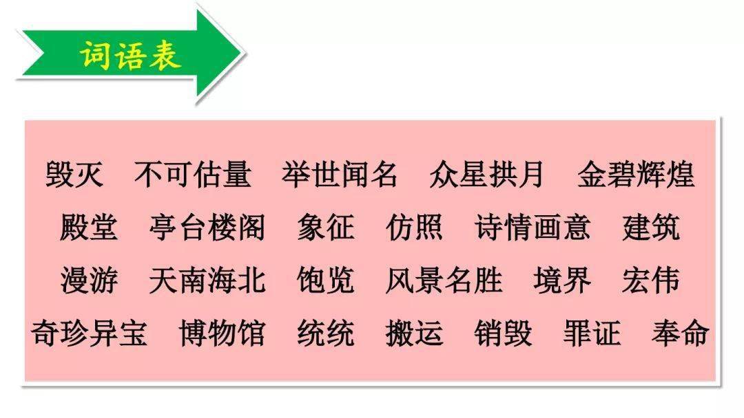 微课堂统编五年级语文上册第14课圆明园的毁灭知识点图文解读课文朗读