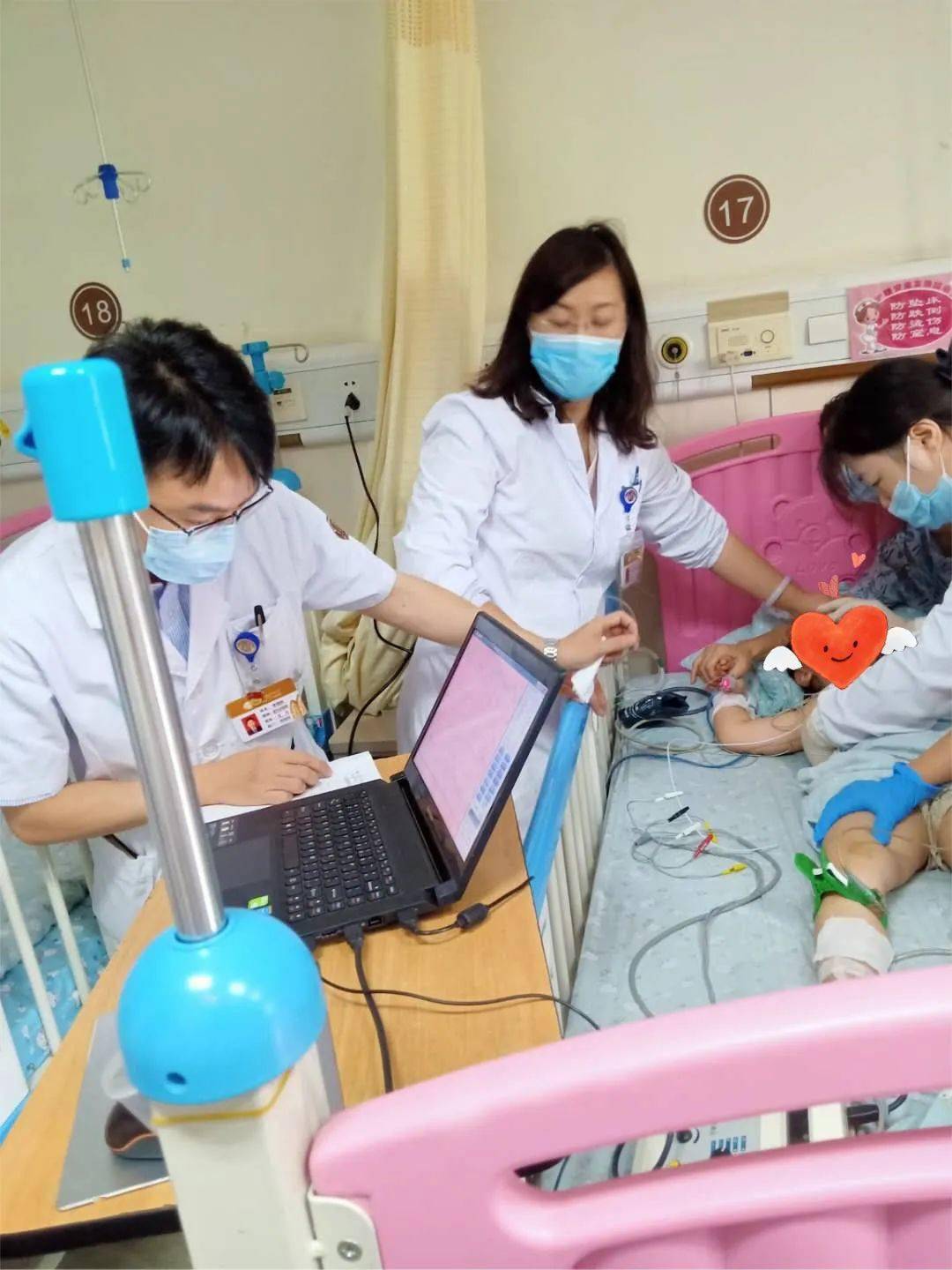 医师和林隆副主任的指导下,联合心内科隋主任, 黄主任和特检科李主任