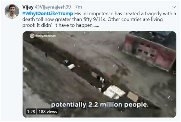 疫情|特朗普刚说完“没人喜欢我”，“我为什么不喜欢特朗普”就登上推特热搜第一