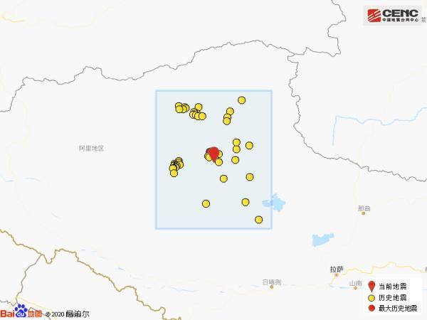 西藏那曲市尼玛县发生4.3级地震