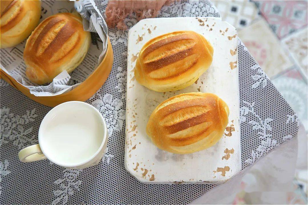 『面包』每一口都是浓浓的奶香味!,不加一滴水的法式软面包