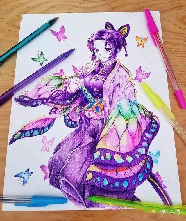 彩铅卡通画 | 手绘彩铅动漫卡通画,这色彩太好看了吧