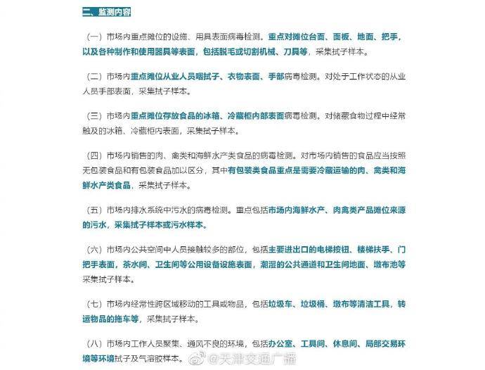 防控|天津印发通知：明确农贸市场冠病毒环境监测