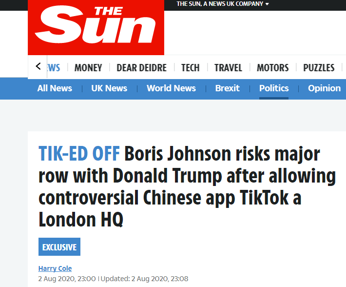 剧情突变！英政府同意TikTok伦敦设总部！抖音遭美国围堵，外交部强势回应！张一鸣：不放弃探索任何可能性
