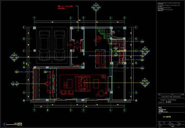 现代简约轻奢别墅样板房室内设计cad施工图纸材料表实景