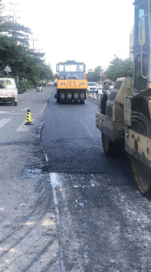 监督|刚施工完成的沥青路面现破损？普宁：立即约谈，不准偷工减料