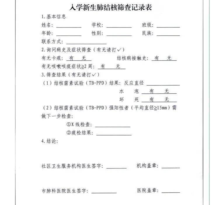 【教育】2020级兰州市高中和寄宿制初中新生入学前需进行肺结核筛查