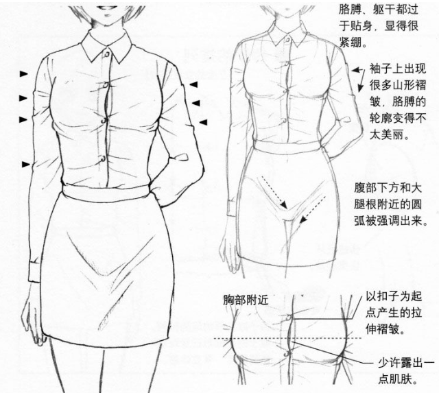 绘画技能干货 | 衣服褶皱的简单画法