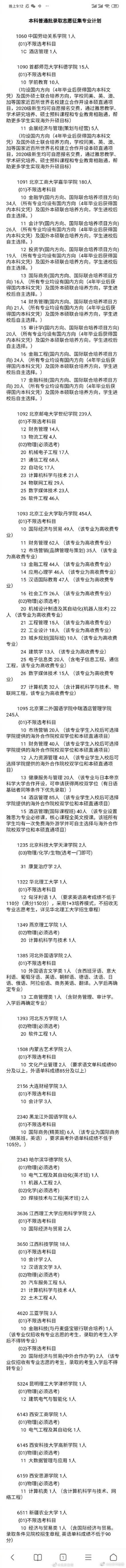 征集|北京2020年本科普通批志愿征集已启动